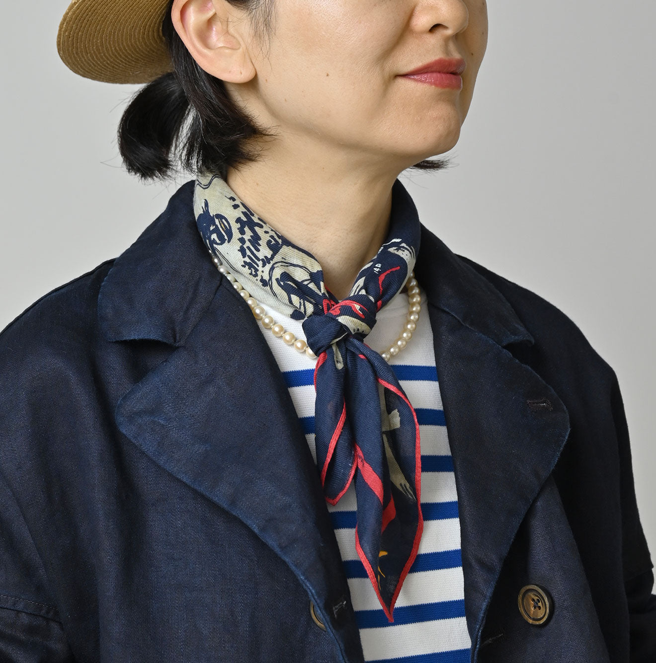 Indigo Linen Sateen Uma Jacket - Image 11