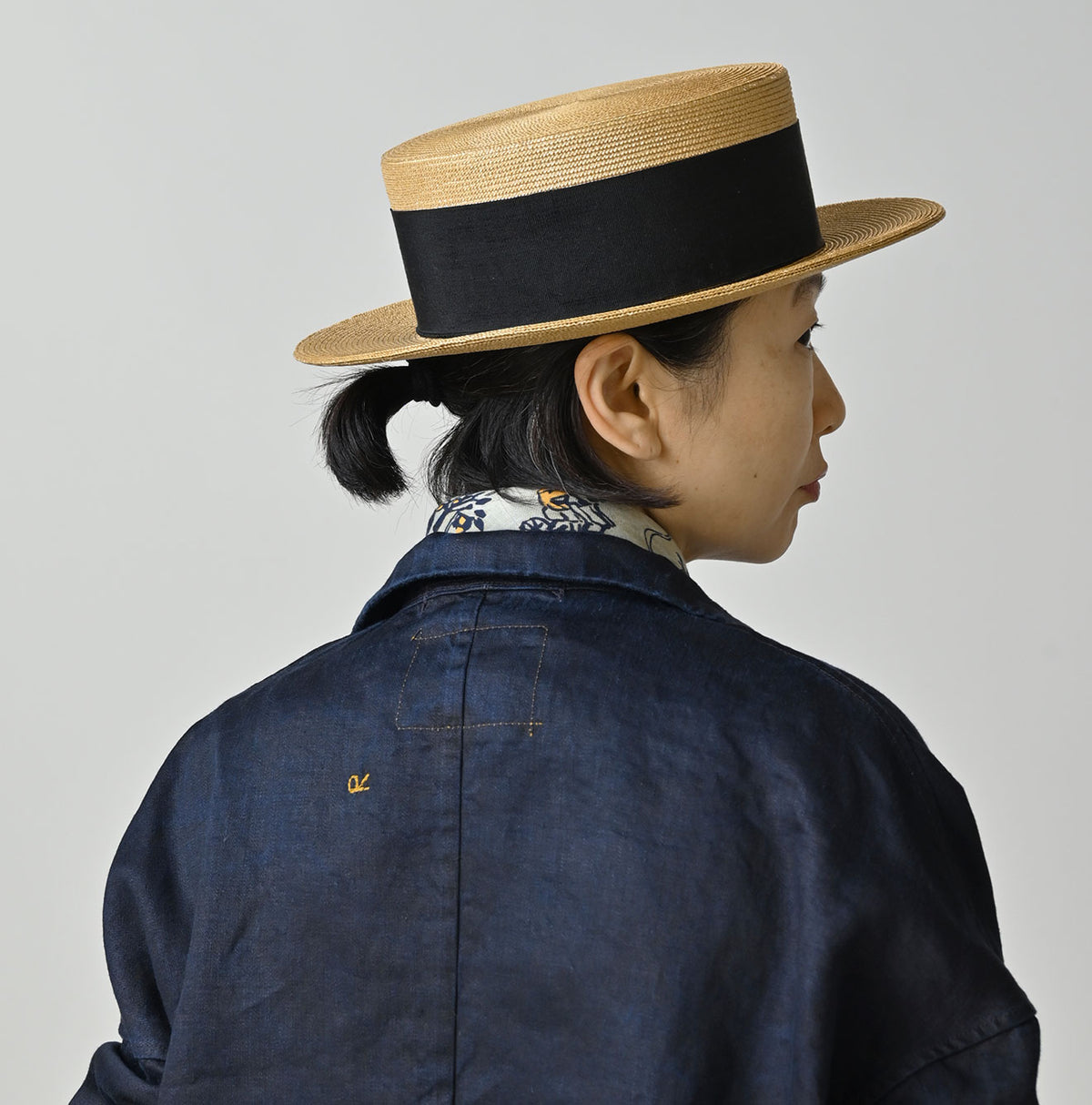 Indigo Linen Sateen Uma Jacket