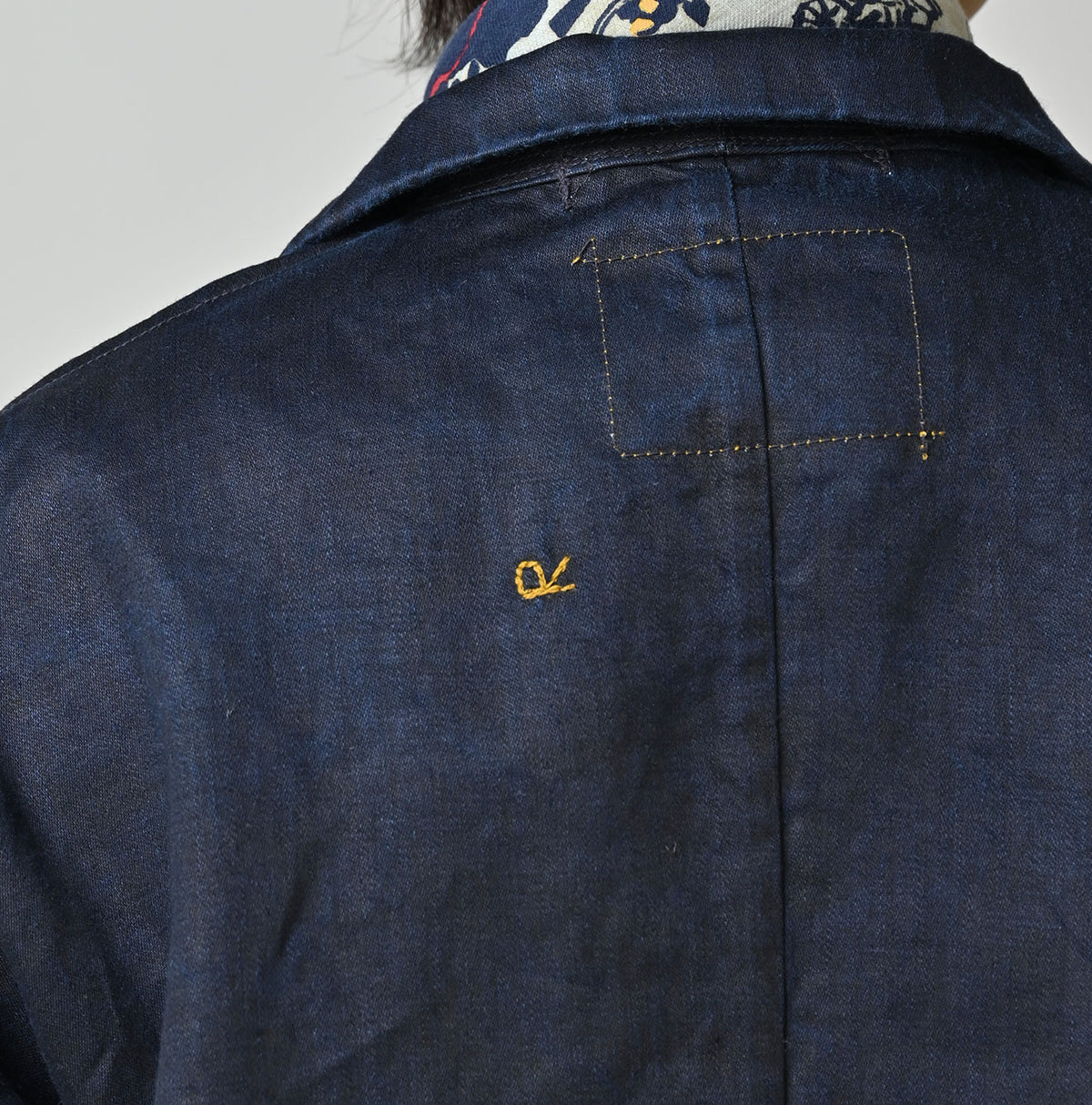 Indigo Linen Sateen Uma Jacket