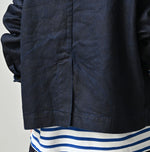 Indigo Linen Sateen Uma Jacket