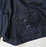 Indigo Linen Sateen Uma Jacket