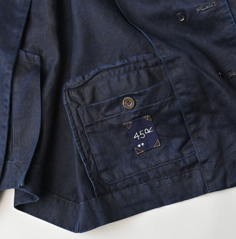 Indigo Linen Sateen Uma Jacket - Image 23