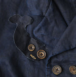 Indigo Linen Sateen Uma Jacket