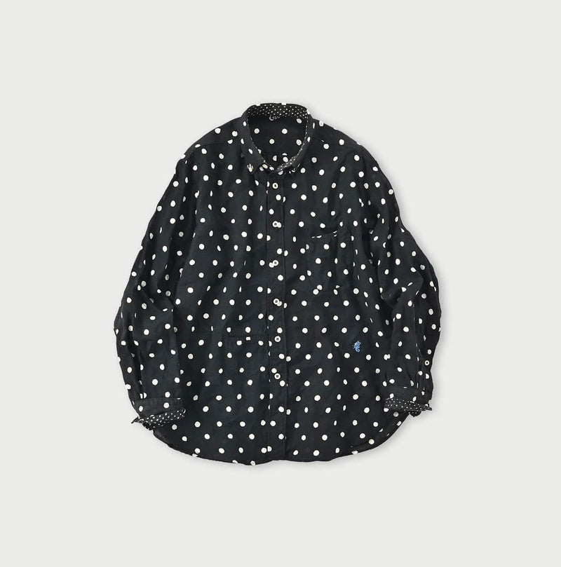 Linen Dots 908 Ocean Buttondown Shirt - 45R by 45rpm studio