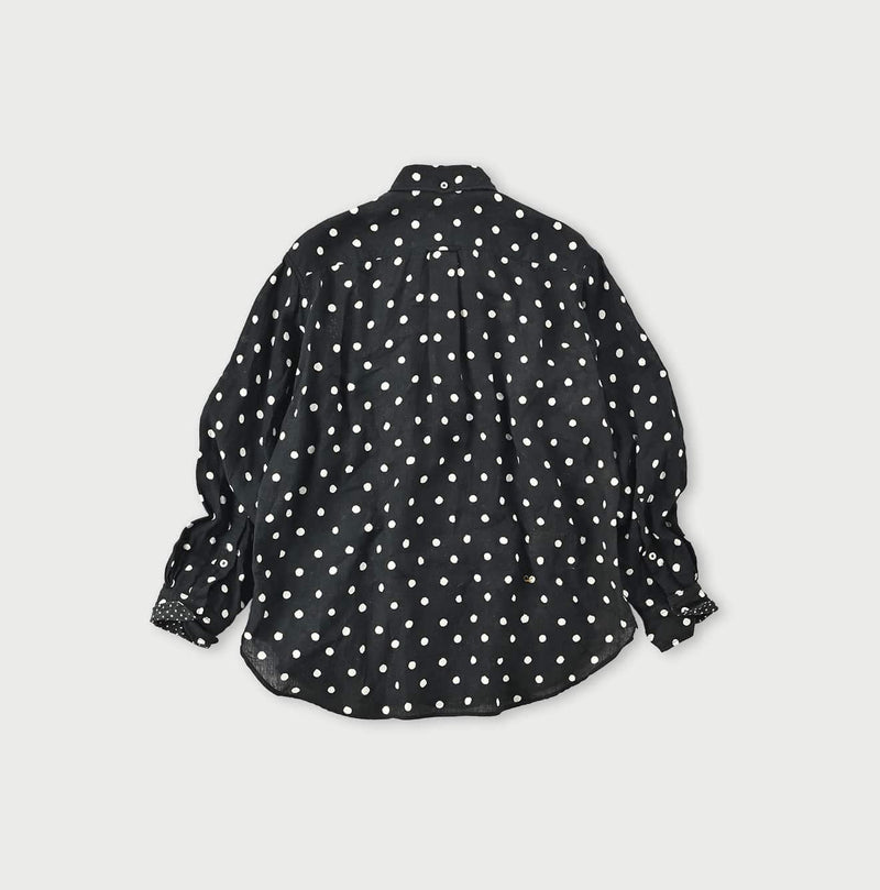 Linen Dots 908 Ocean Buttondown Shirt - 45R by 45rpm studio