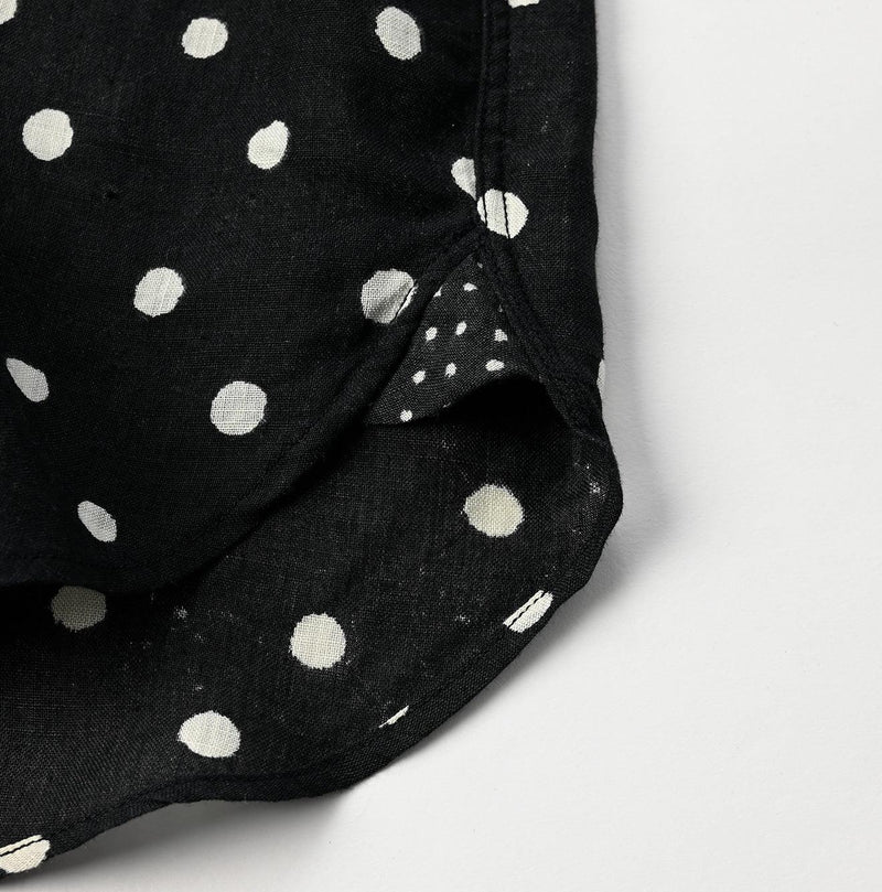 Linen Dots 908 Ocean Buttondown Shirt - 45R by 45rpm studio