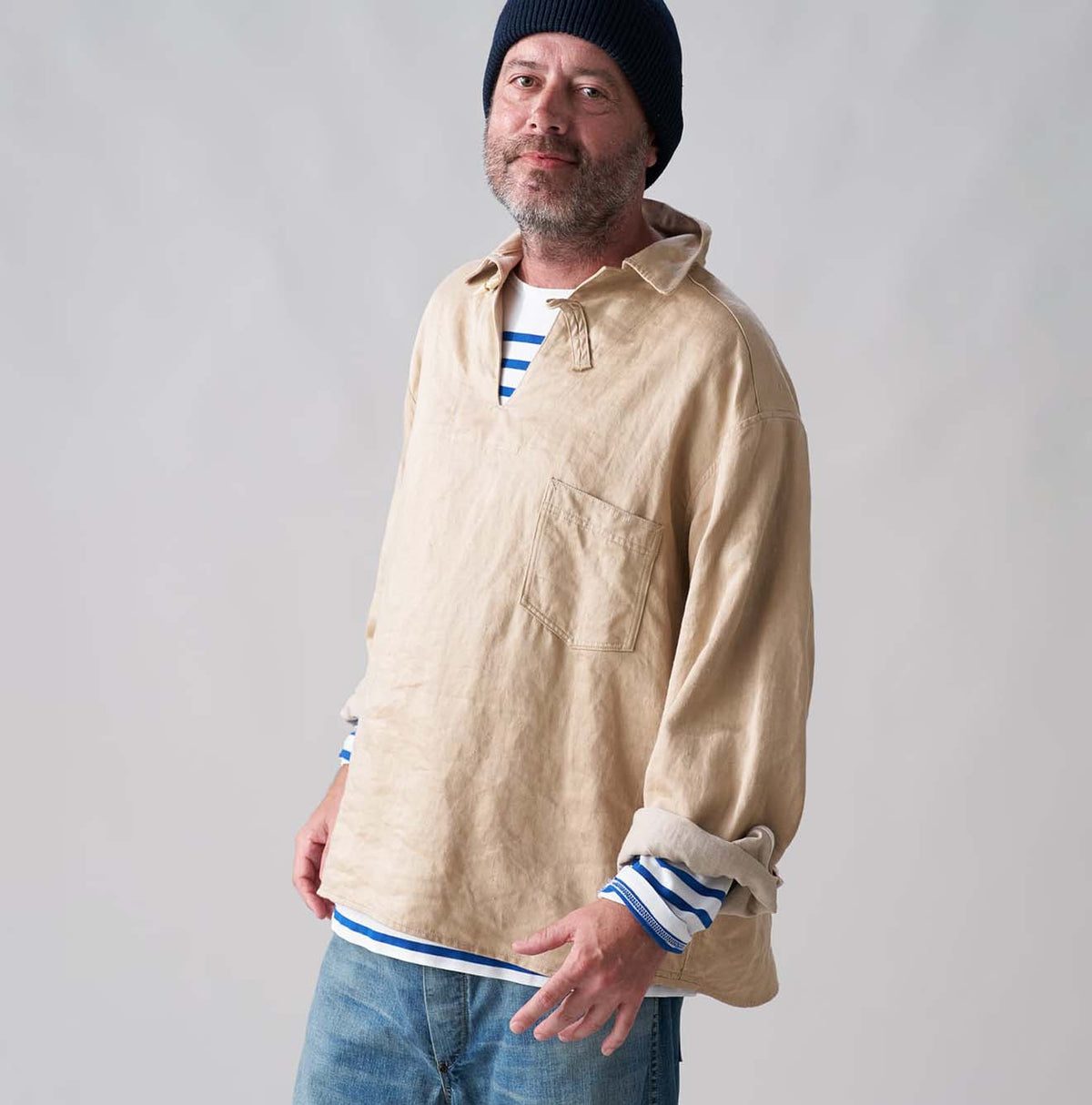Linen Sateen 908 Duffer Shirt