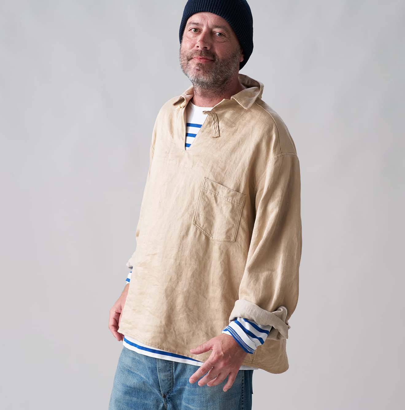Linen Sateen 908 Duffer Shirt - Image 4