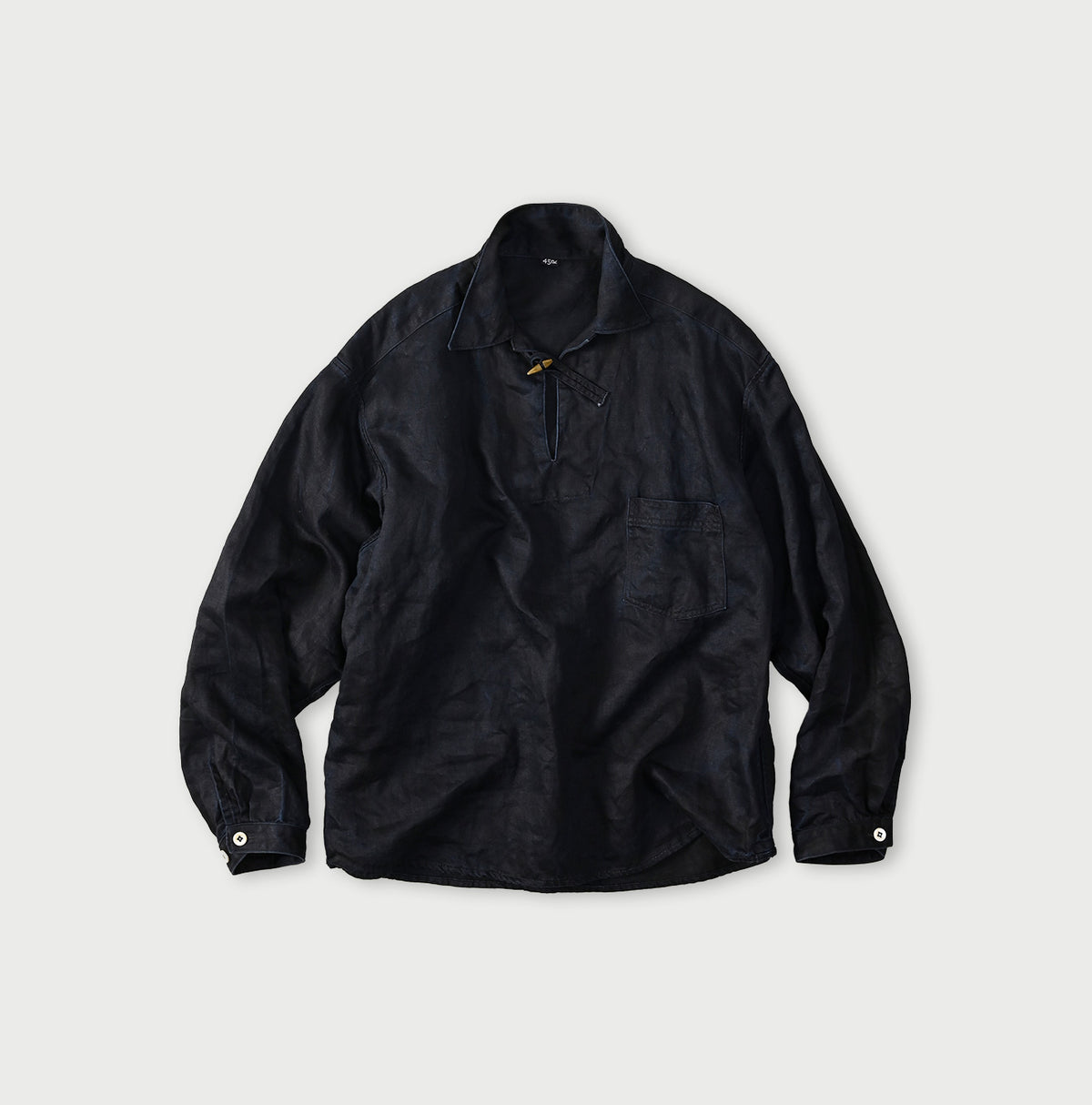 Indigo Linen Sateen 908 Duffer Shirt