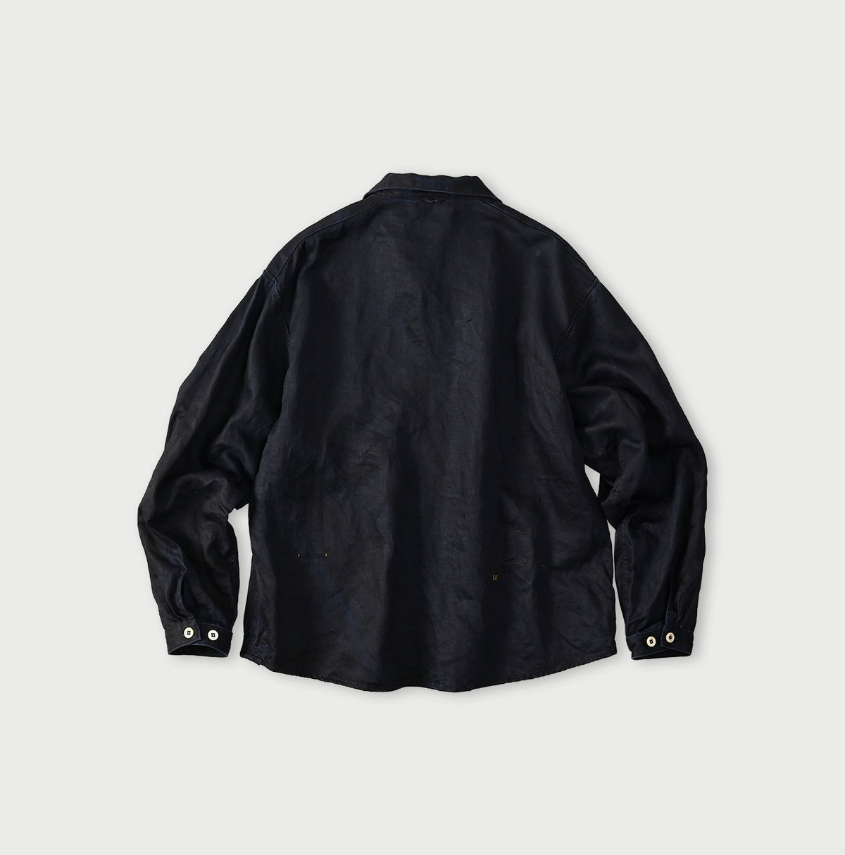 Indigo Linen Sateen 908 Duffer Shirt