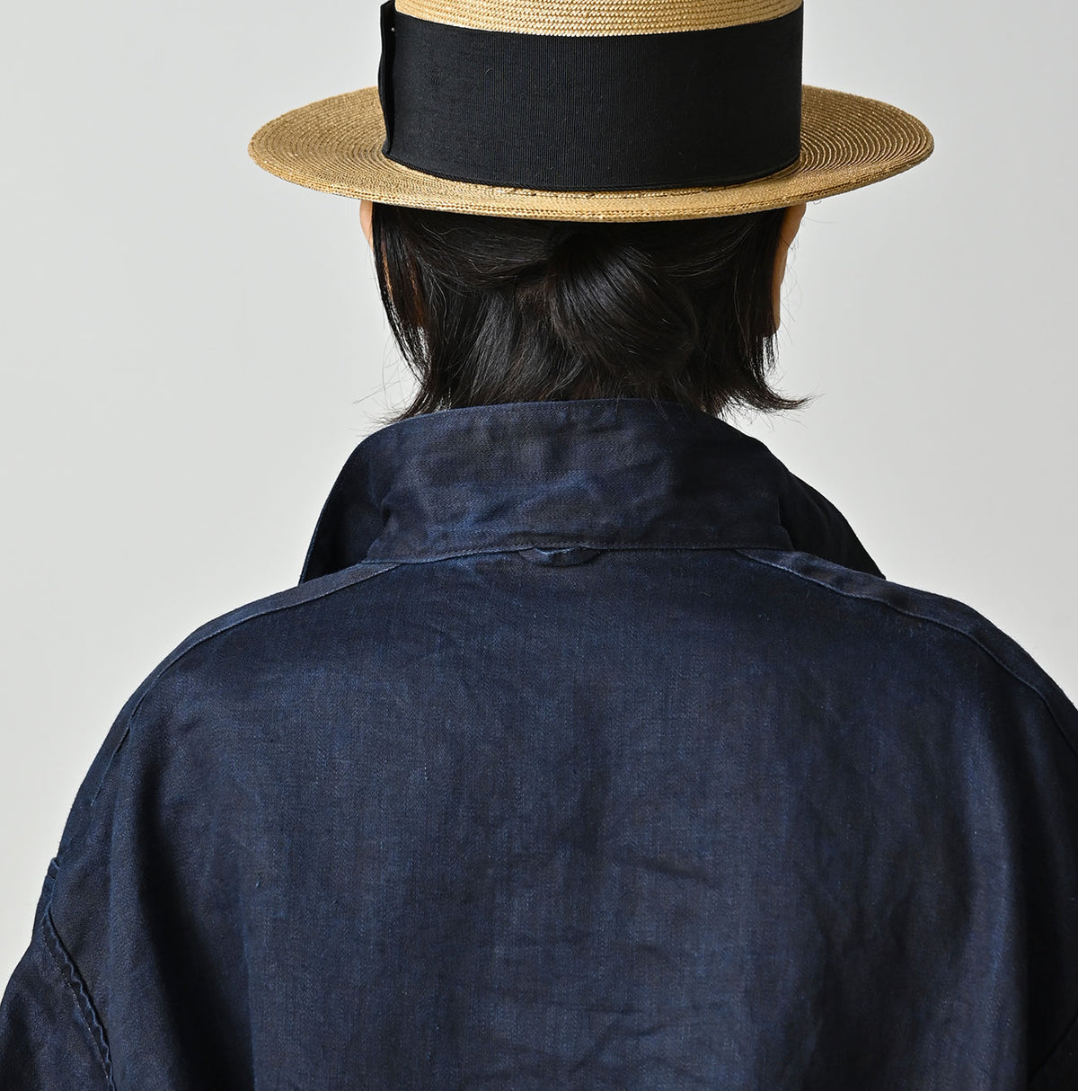 Indigo Linen Sateen 908 Duffer Shirt