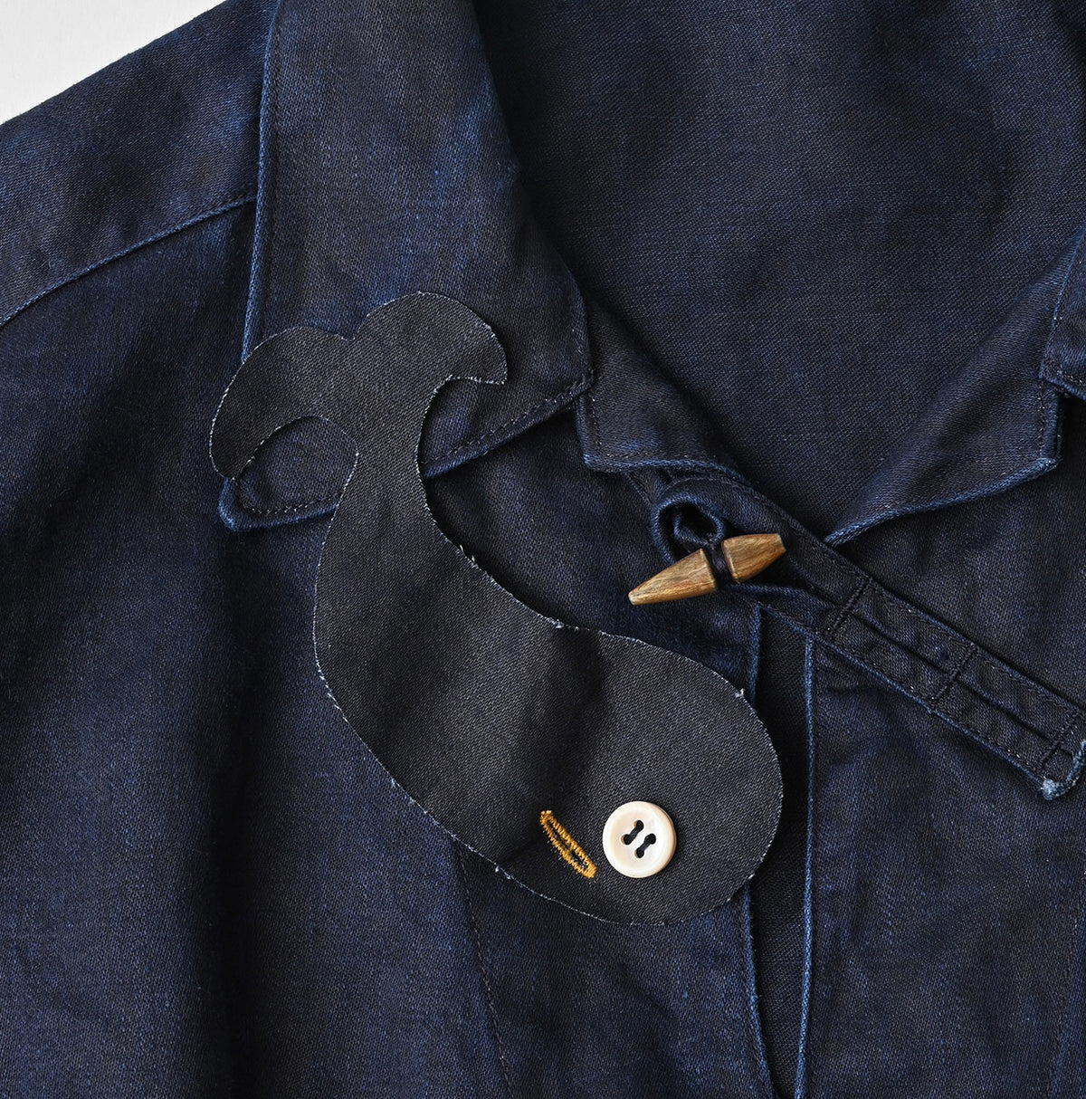 Indigo Linen Sateen 908 Duffer Shirt