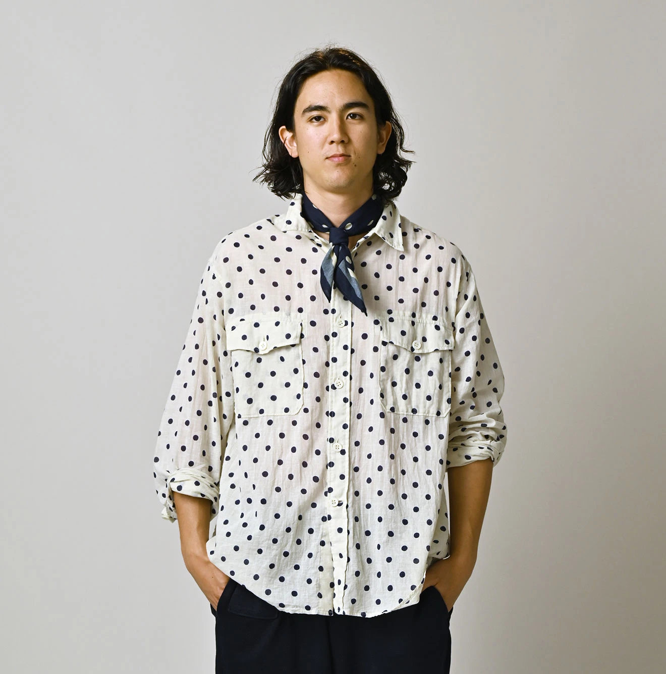 45R Gauze 908 Polka Dot Cruise Shirt - Image 8