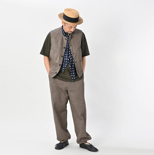45R Indigo Herringbone Tweed 908 Nimes Pants