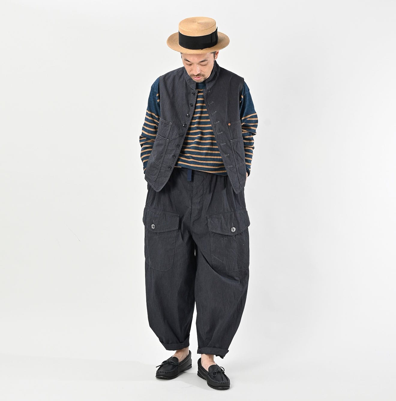 yokunero　1010 Indigo Yorimoku 908 Tent Pants | 45R Official Online Store