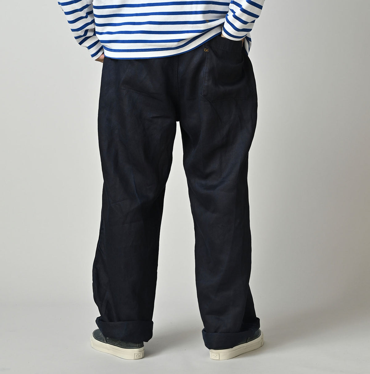 Indigo Linen Sateen 908 Easy Work Pants