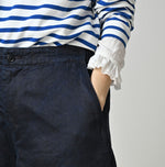 Indigo Linen Sateen 908 Easy Work Pants