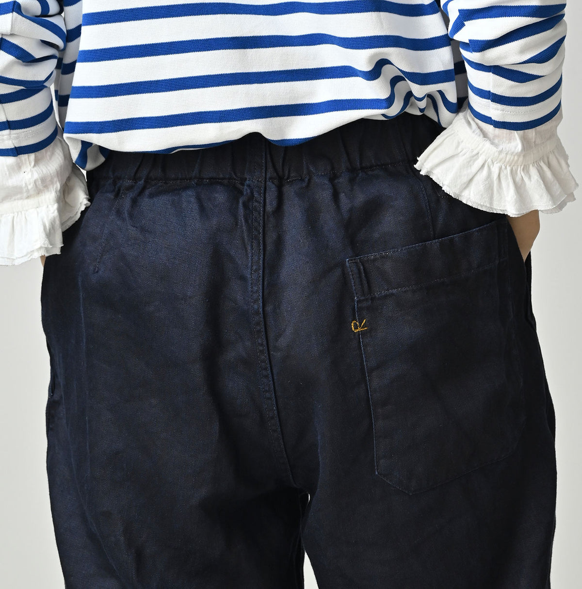 Indigo Linen Sateen 908 Easy Work Pants