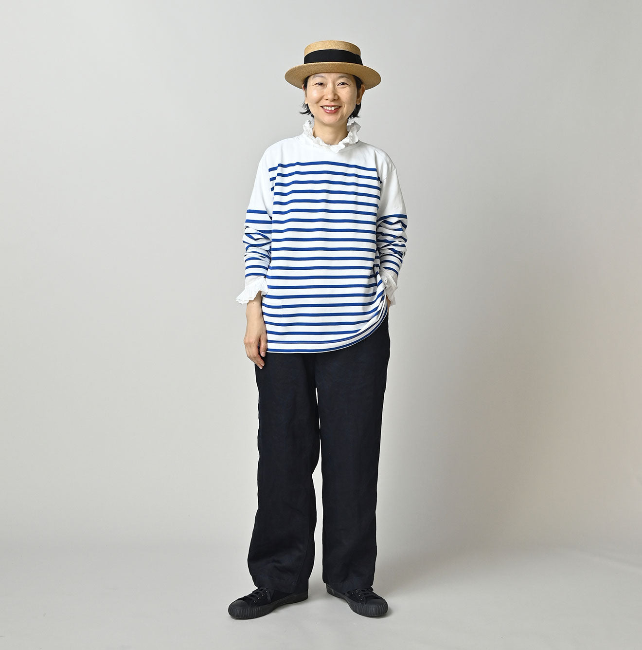 Indigo Linen Sateen 908 Easy Work Pants - Image 2