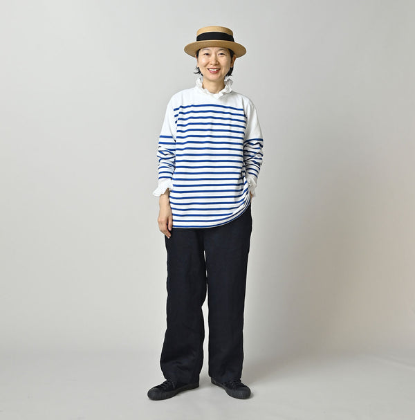 Indigo Linen Sateen 908 Easy Work Pants