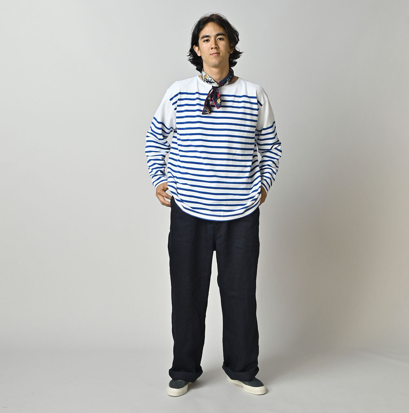 Indigo Linen Sateen 908 Easy Work Pants - Image 3