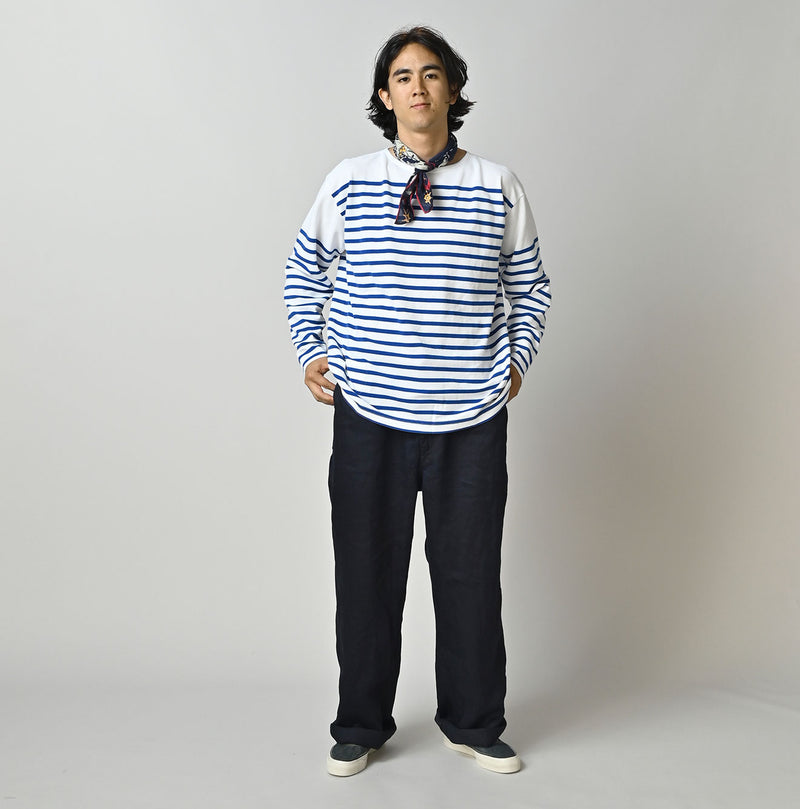 Indigo Linen Sateen 908 Easy Work Pants - Image 3