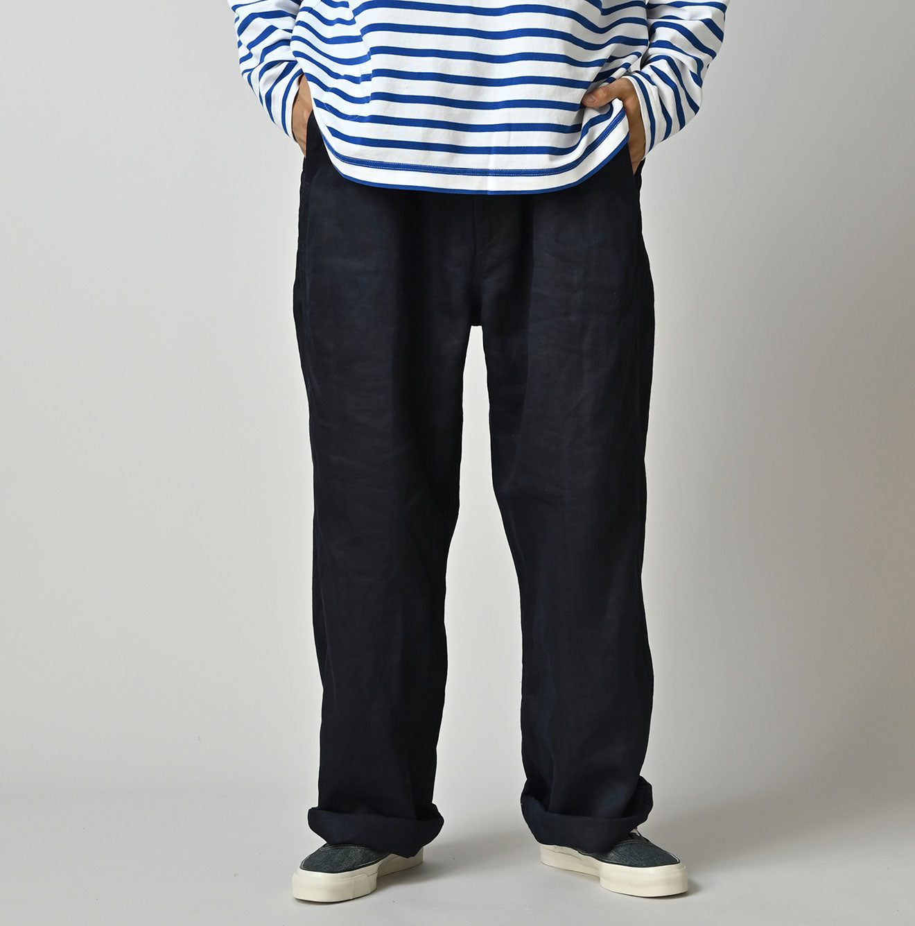 Indigo Linen Sateen 908 Easy Work Pants - Image 7