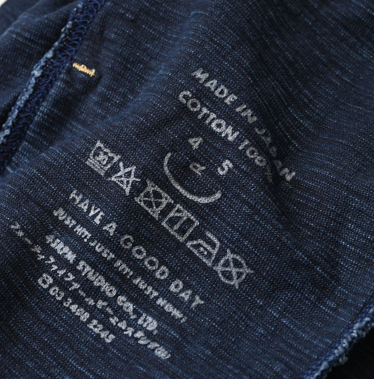 45R Indigo Dekoboko Tenjiku 908 Shorts