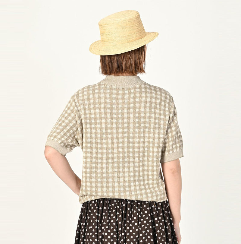 908 Gingham Jacquard Yockneck (Size 1)