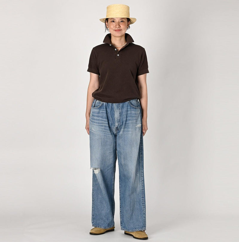 Cotton Pique Knit-sewn 908 Polo (Size 2 & 3) - 45R by 45rpm studio
