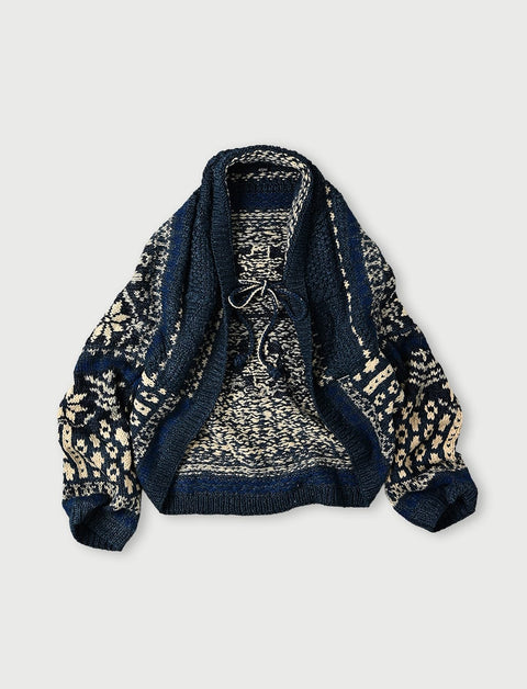Indigo Hand Knit Bolero