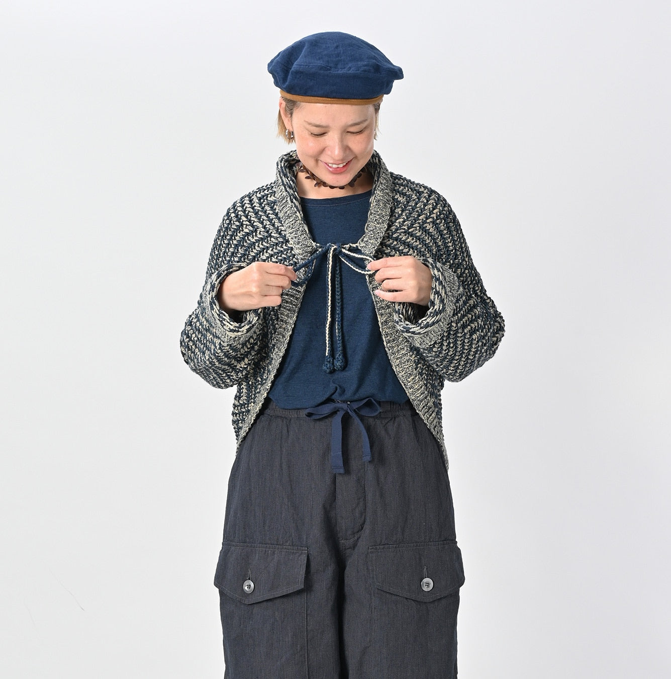 45R Indigo Hand Knit Bolero - Image 4