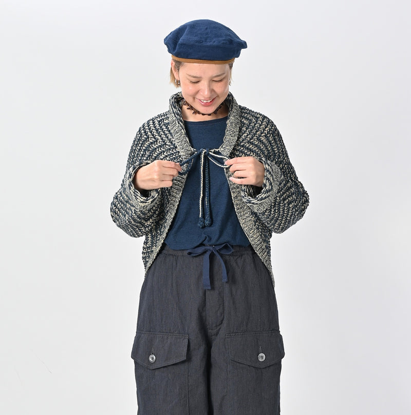 45R Indigo Hand Knit Bolero - Image 4