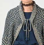 45R Indigo Hand Knit Bolero