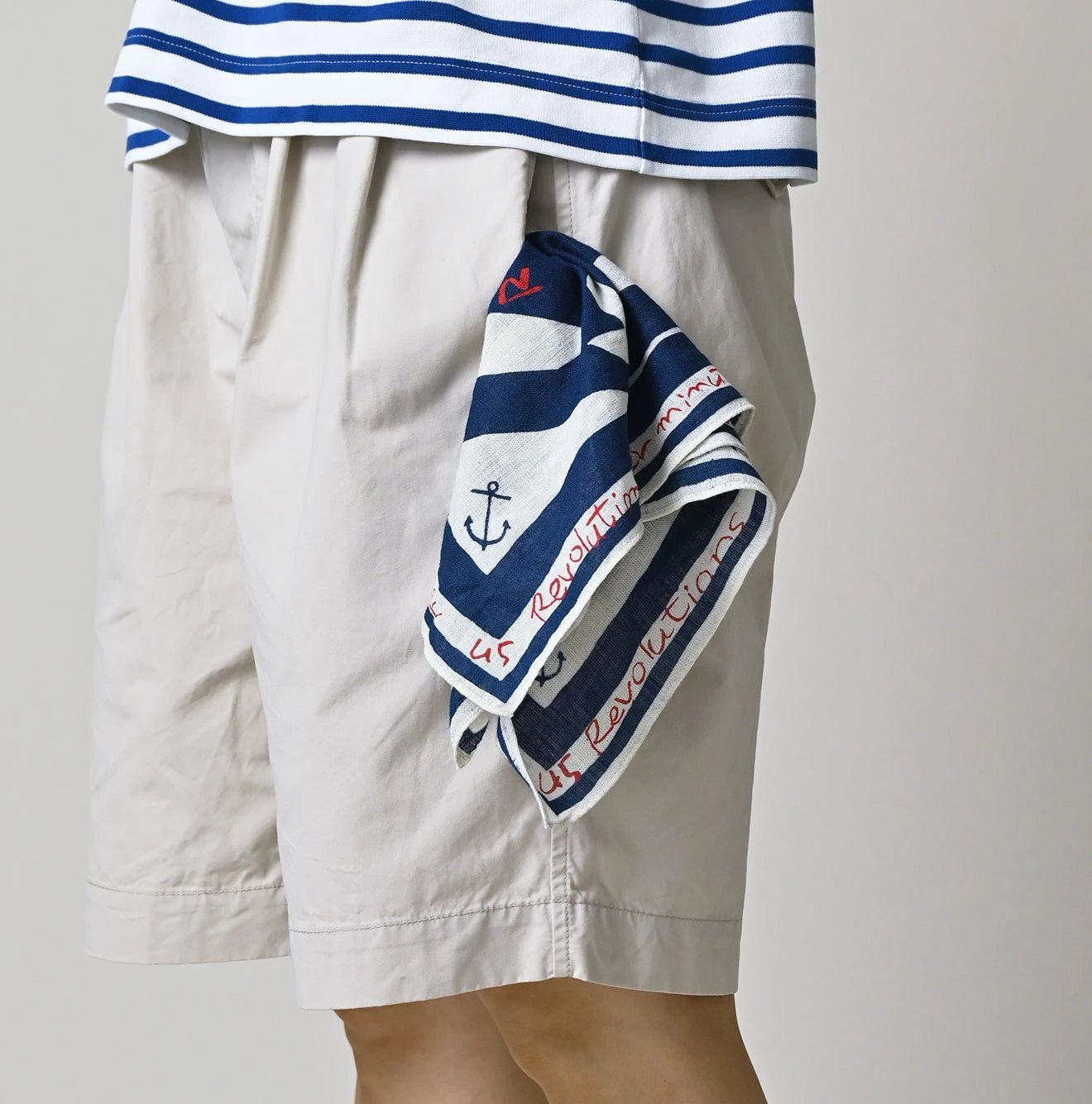 45R Indigo Gauze Tricolor Bandana - Image 5