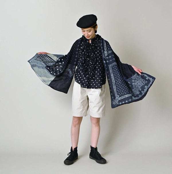 45R Gauze Bandana Dot Stole