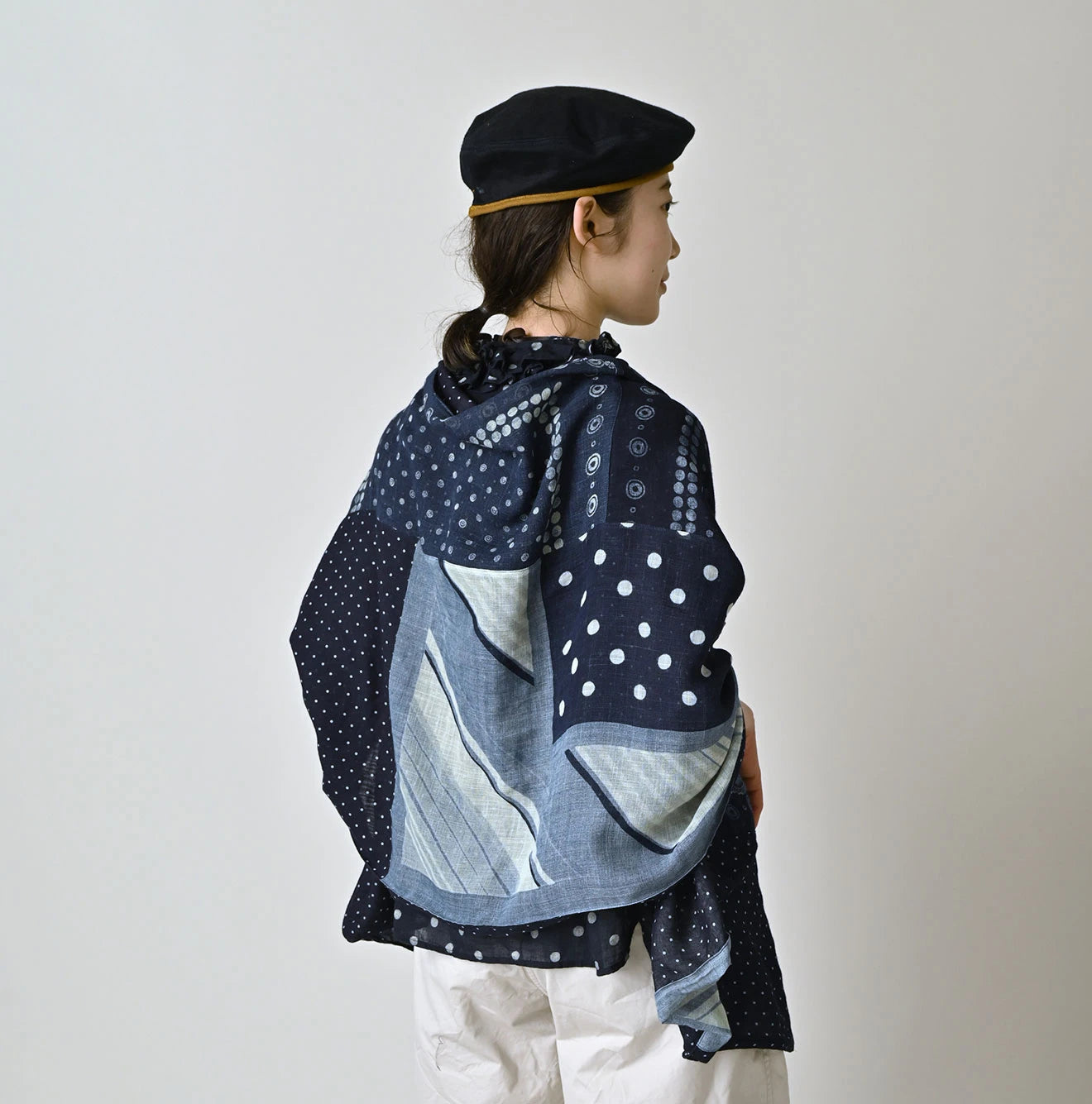 45R Gauze Bandana Dot Stole - Image 5