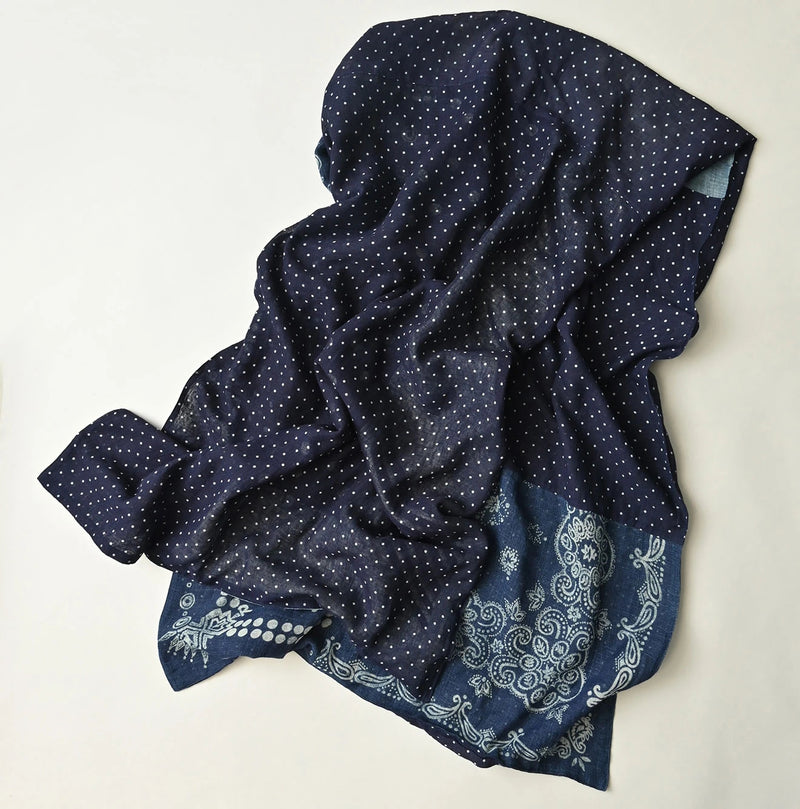45R Gauze Bandana Dot Stole - Image 12