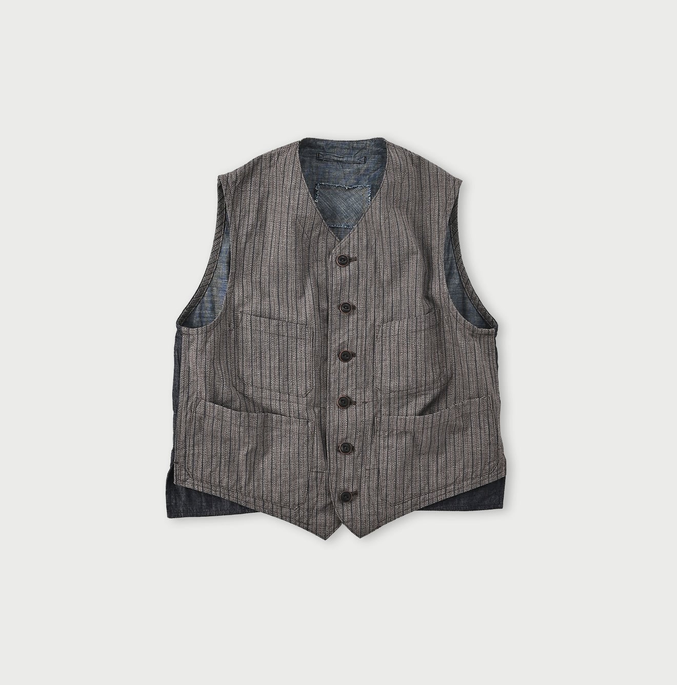 Yorimoku Cotton Tweed 908 4pocket Vest