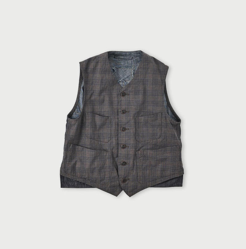 Yorimoku Cotton Tweed 908 4pocket Vest - 45R by 45rpm studio