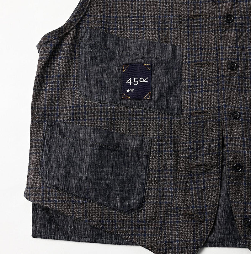 Yorimoku Cotton Tweed 908 4pocket Vest - 45R by 45rpm studio