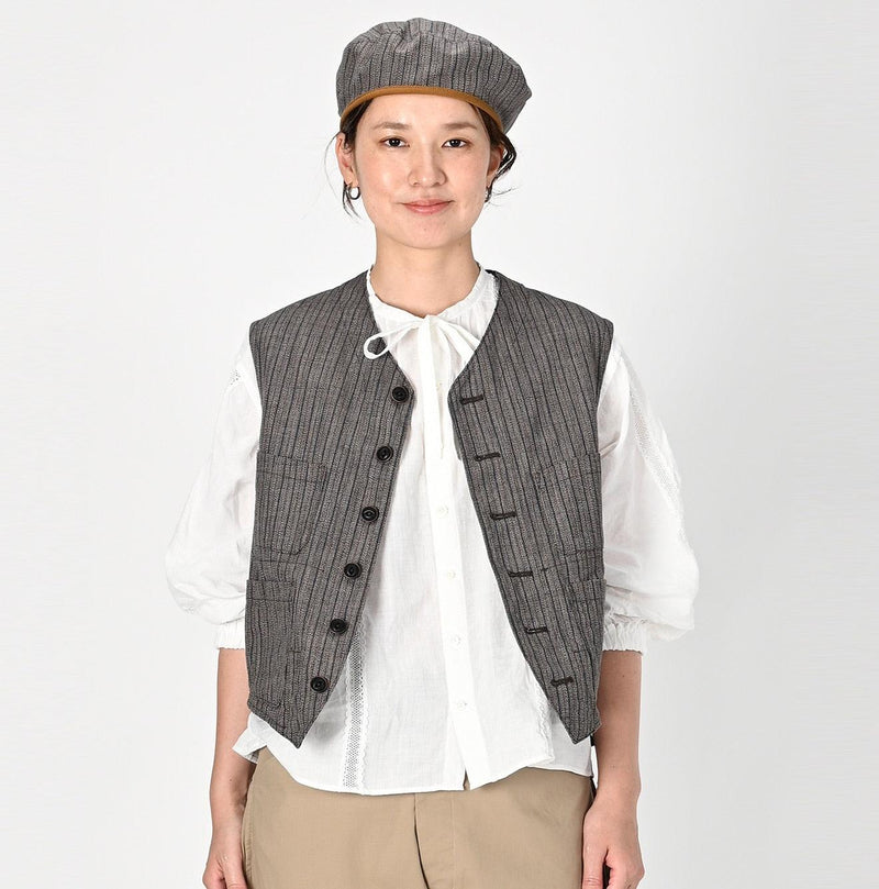 Yorimoku Cotton Tweed 908 4pocket Vest - 45R by 45rpm studio