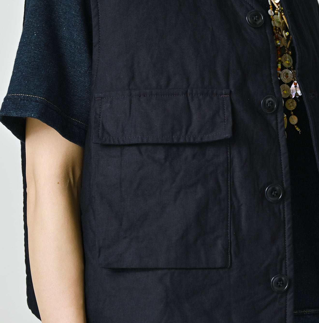 Indigo Light Back Sateen 908 Hunting Vest - Image 11