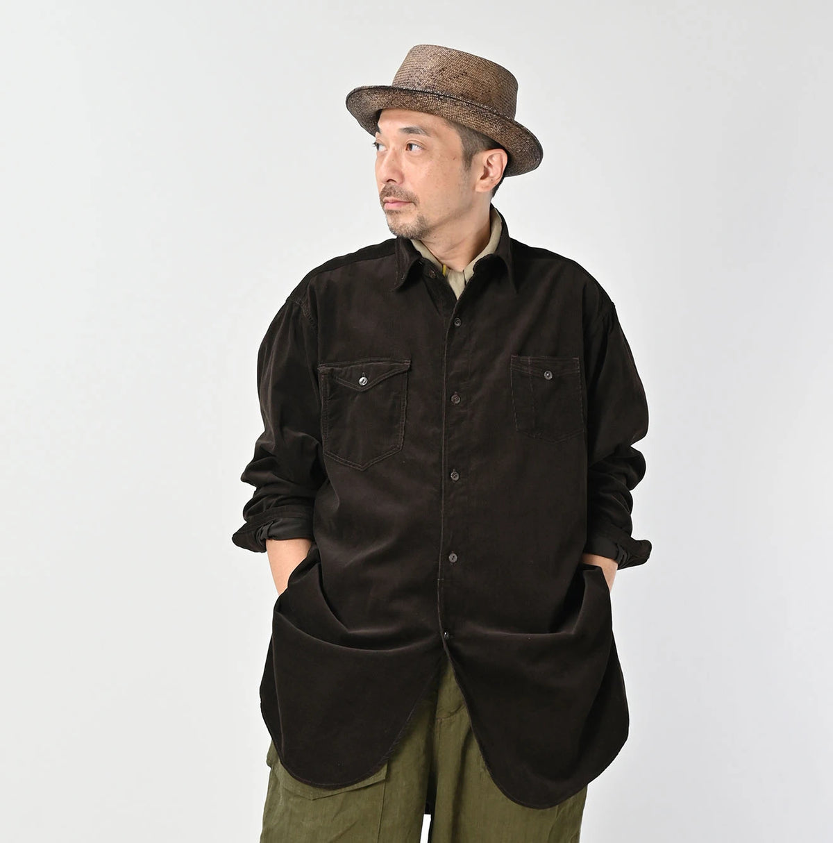 45R Mijin Corduroy 908 Gacha Pocket Shirt