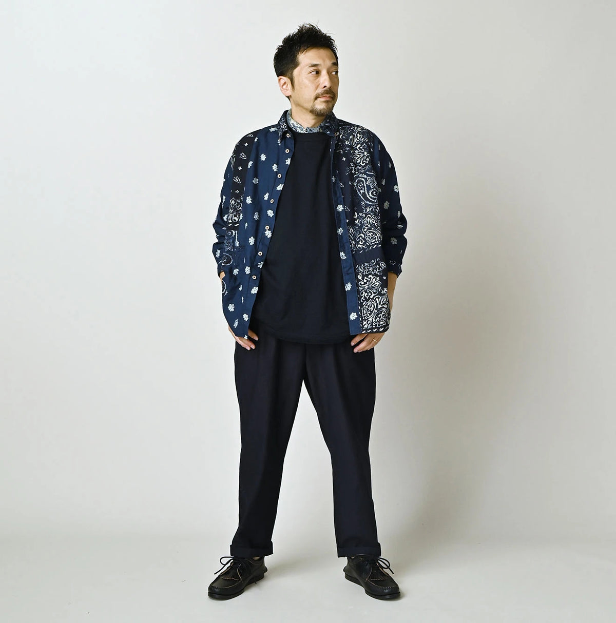 45R Indigo 908 Bandana Mix Ocean Shirt