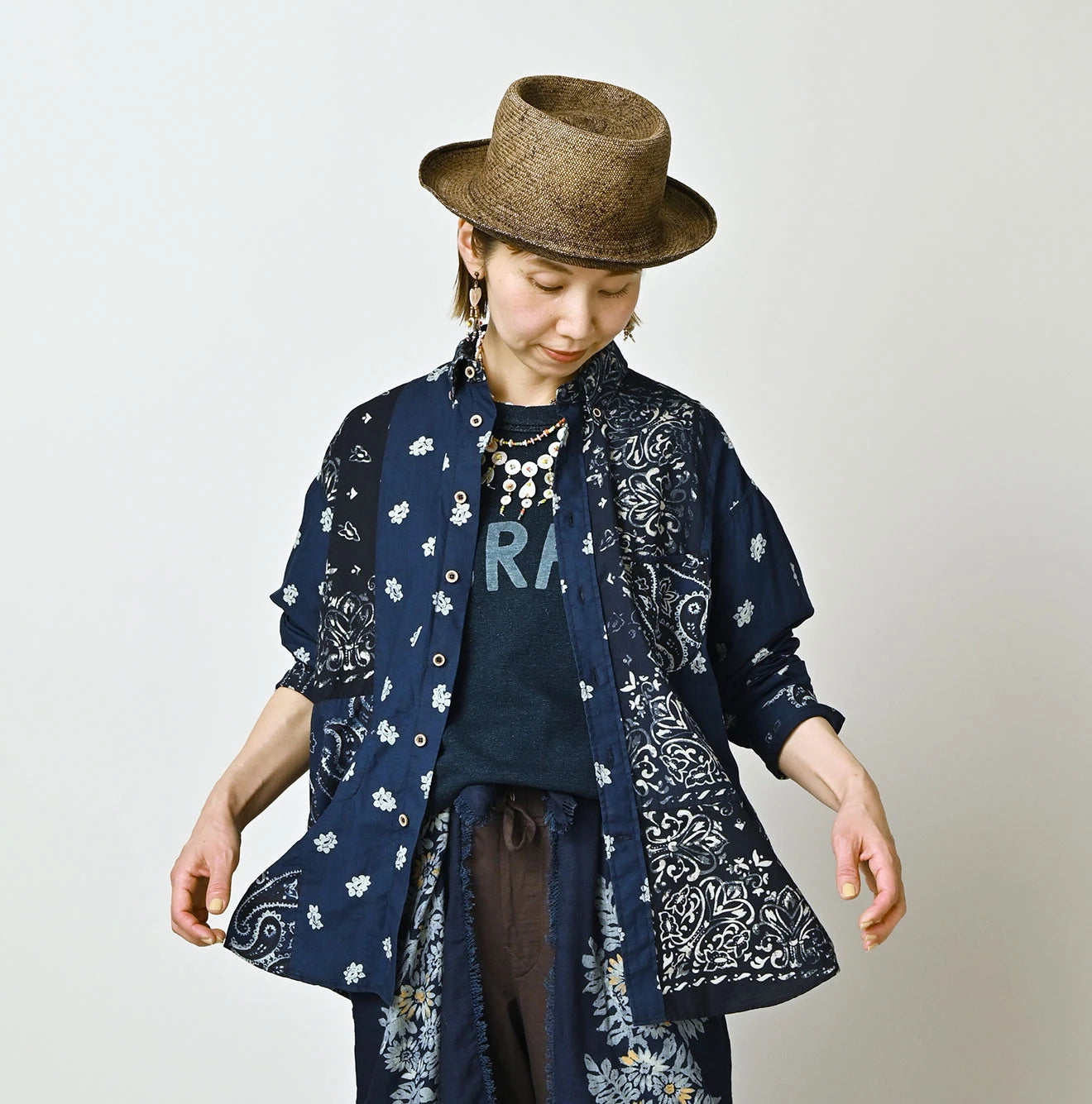 45R Indigo 908 Bandana Mix Ocean Shirt - Image 4