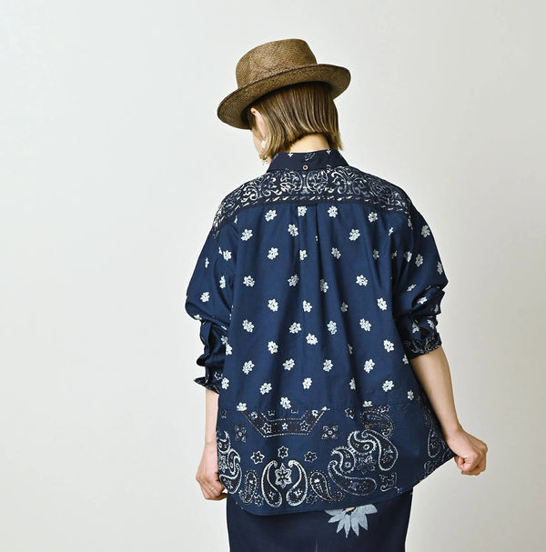 45R Indigo 908 Bandana Mix Ocean Shirt