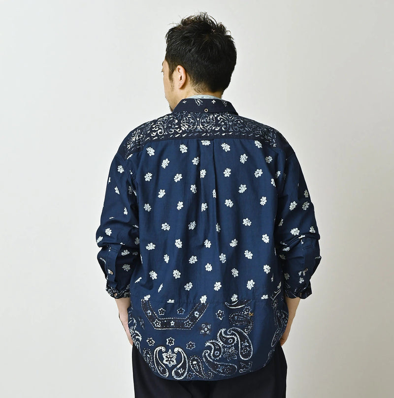 45R Indigo 908 Bandana Mix Ocean Shirt - Image 9