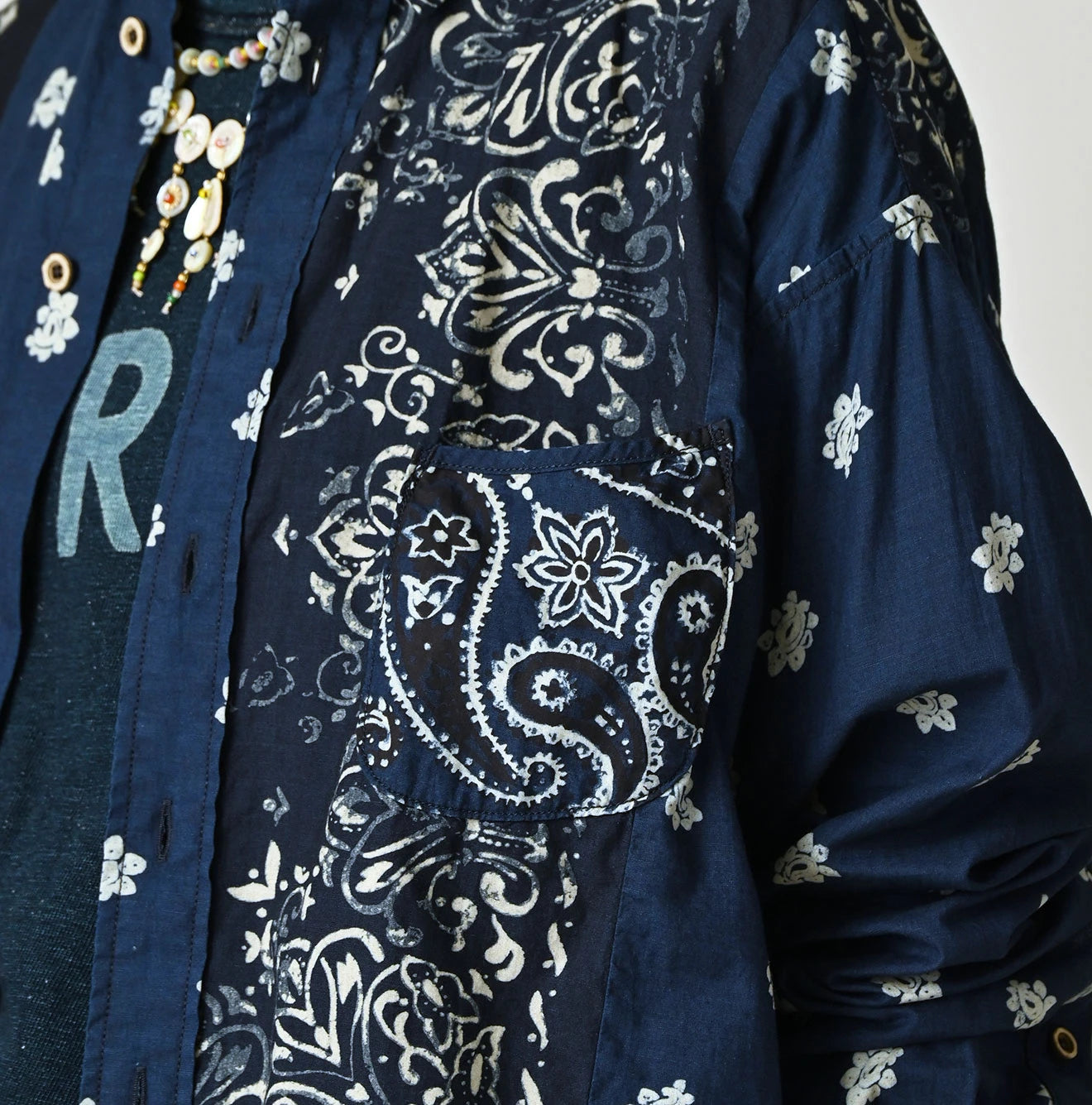 45R Indigo 908 Bandana Mix Ocean Shirt - Image 11