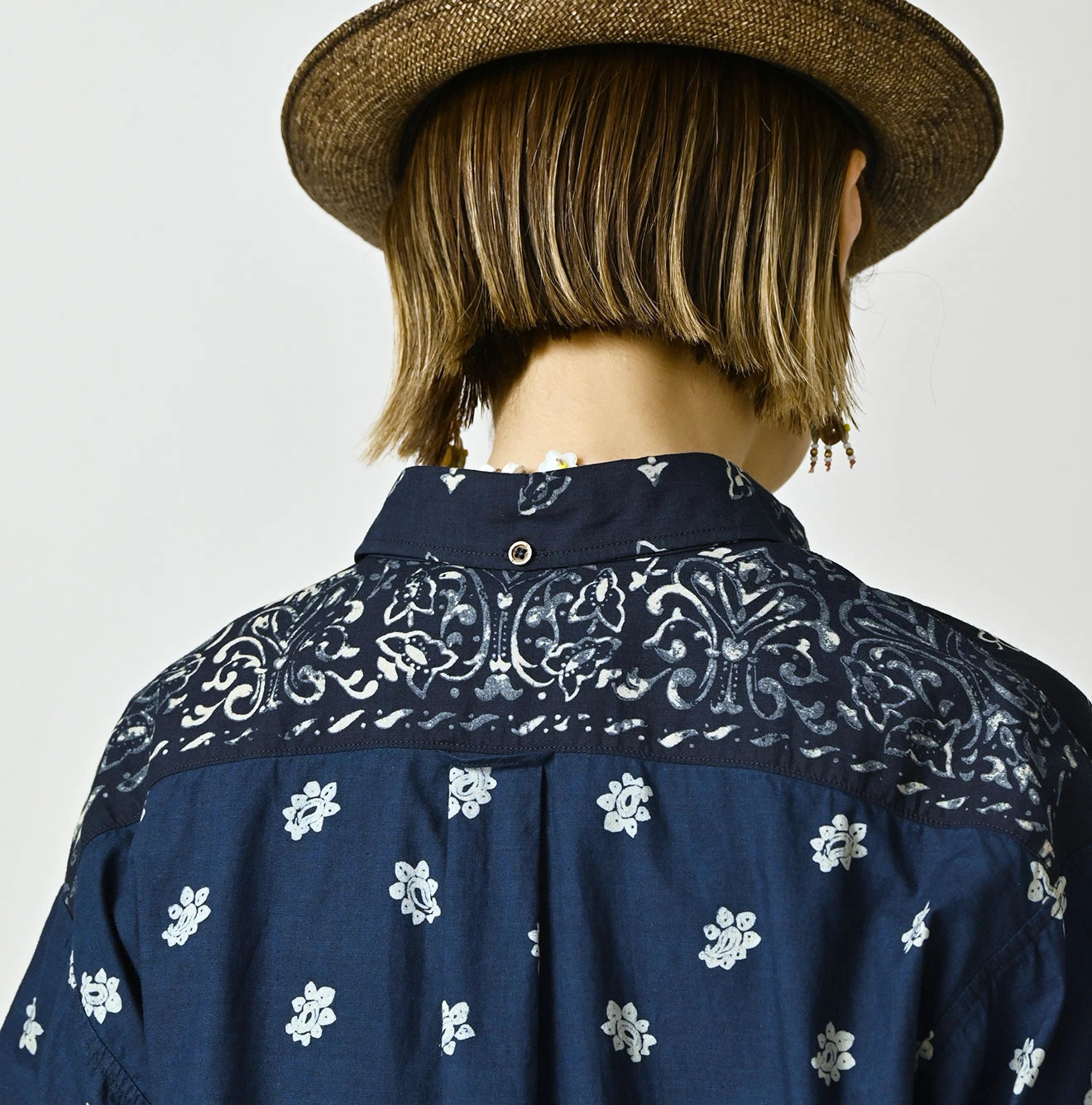 Indigo 908 Bandana Mix Ocean Shirt | 45R Official Online Store